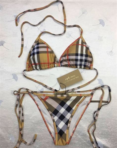 burberry dupe bikini|burberry plaid bikini.